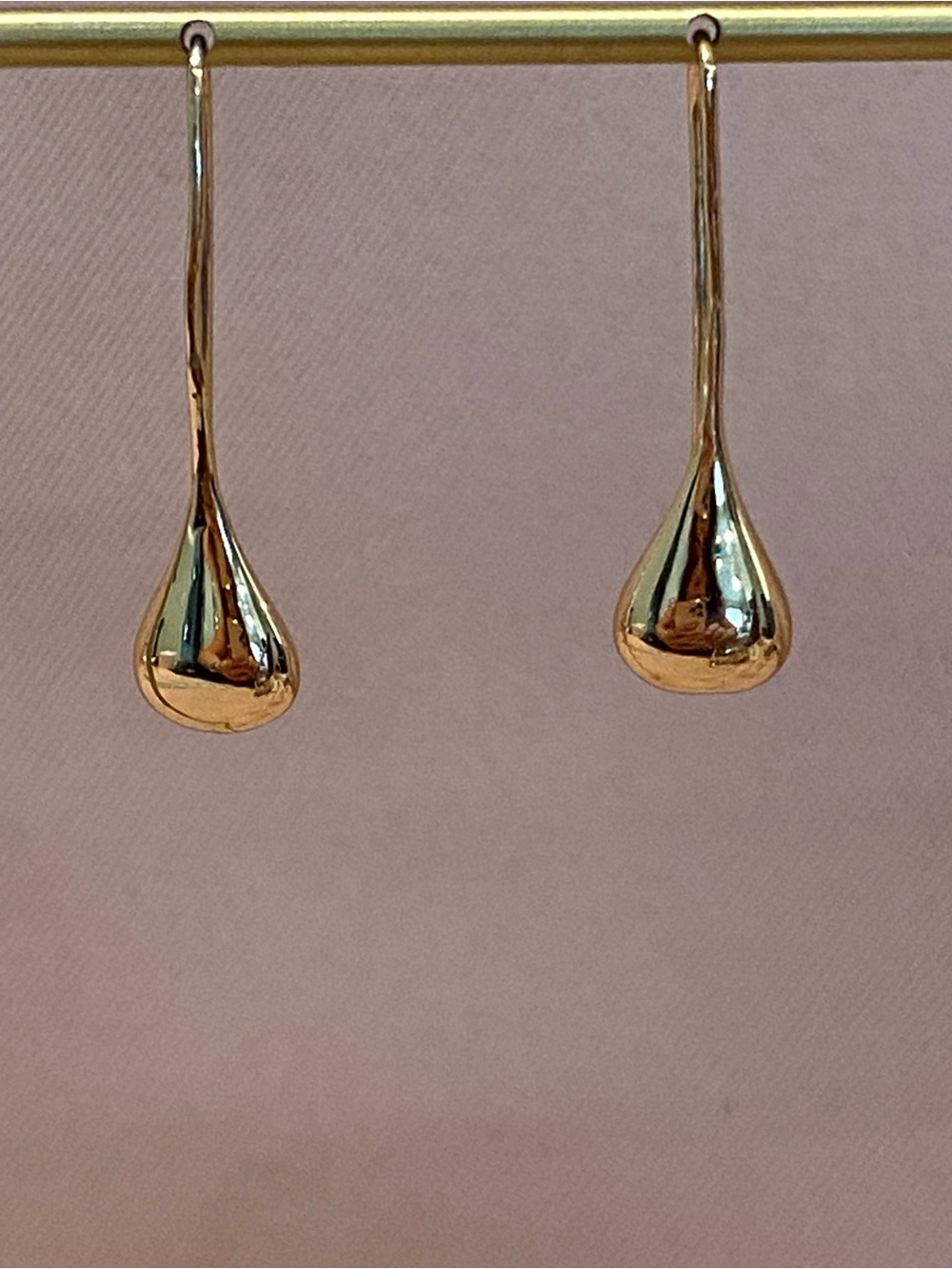 LOFT Gold Teardrop Dangle Earrings